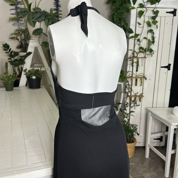 Connected apparel size 4 halter top jumpsuit with billy chiffon overlay NWOT - Picture 9 of 14